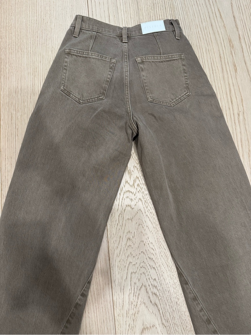 Pistola Kyra high rise bowed women’s Brown Relaxed Jeans.